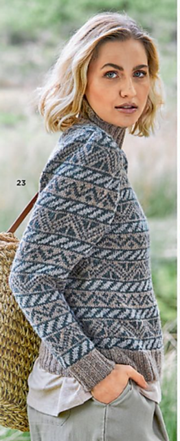 # 23 Rollkragenpulli im Fair-Isle-Style