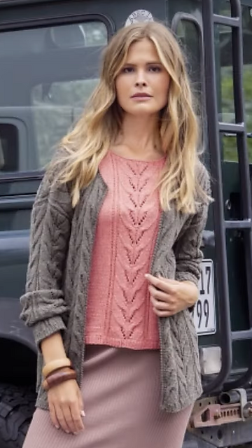 # 02 Twinset in Grün und Rosa (Jacke)