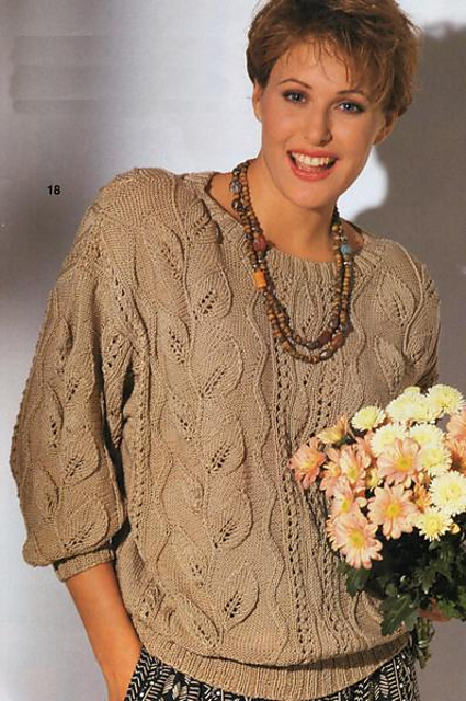 # 18 Pulli mit Blattmotiven