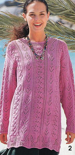 # 02 Pulli mit vielen Ajourmustern