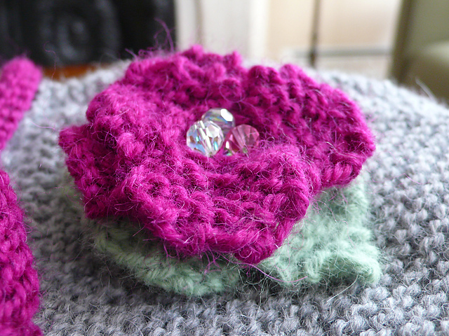 Garter-Stitch Double Flower