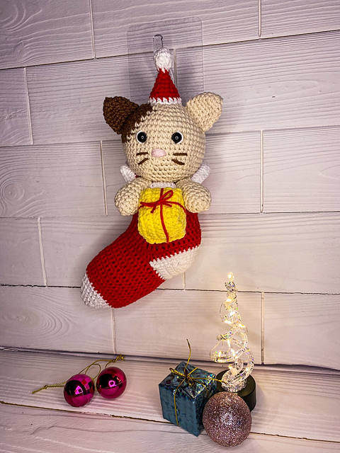 Cat in Christmas Stocking