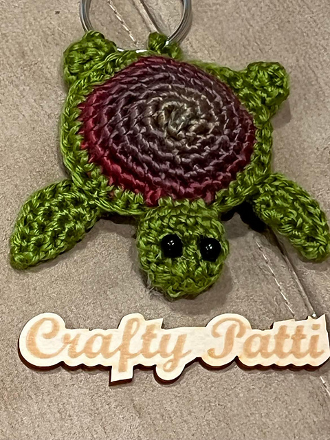 Racer Turtle Keychain