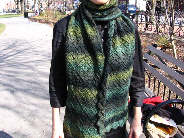 Lacy Striped Scarf 