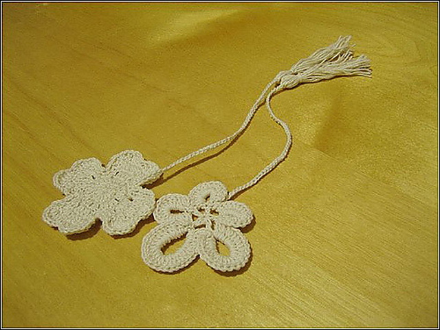 Crocheted Clover Bookmark