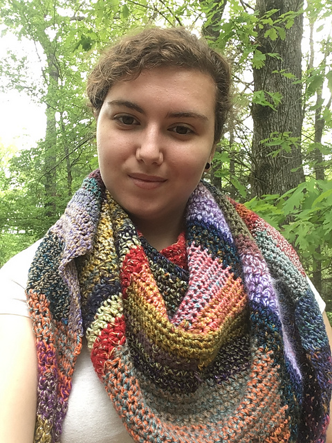 Bombed Rainbow Shawl