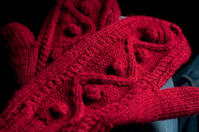 Hermione's Cable and Bobble Mittens