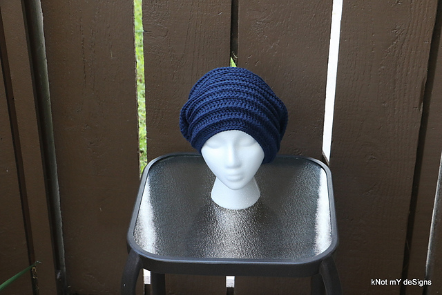 Blue Backpost Slouch Beanie