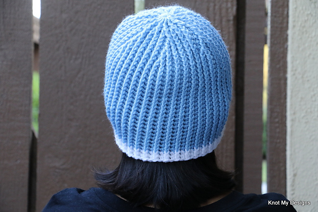 Blue Jagged Beanie