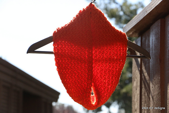 Pumpkin Loom Knit Cowl