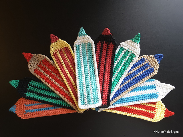 Ravelry: Striped Pencil Bookmark pattern by Apeksha Prasad