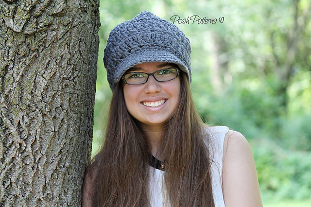 Slouchy Textured Newsboy Visor Hat 275