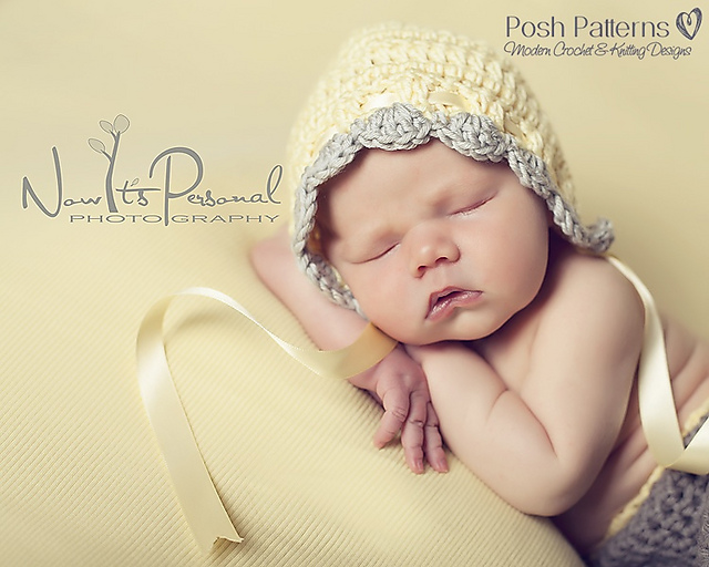 Vintage Style Crochet Baby Bonnet 149