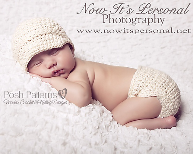 Newsboy Hat And Diaper Cover Set 192