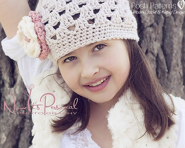 Cluster Beanie Hat With Flower 123