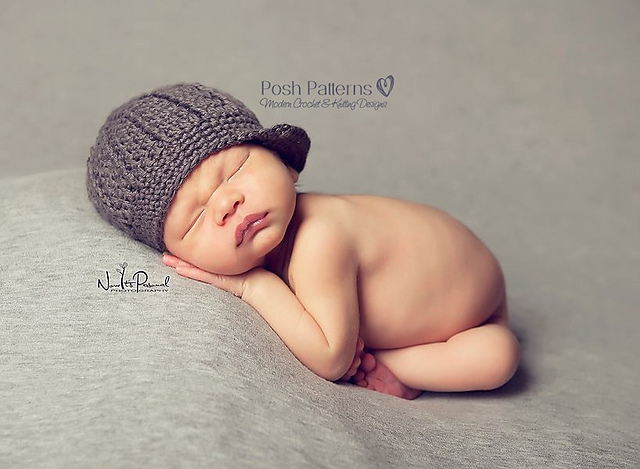 Ribbed Newsboy Visor Hat 108