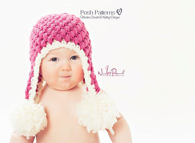 Puff Stitch Earflap Hat 104