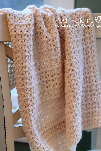 V Stitch Baby Blanket 412