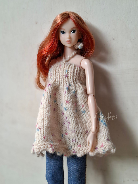 Babydoll mini dress for 1/6 doll