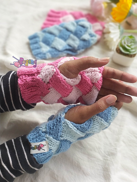 Entrelac Fingerless