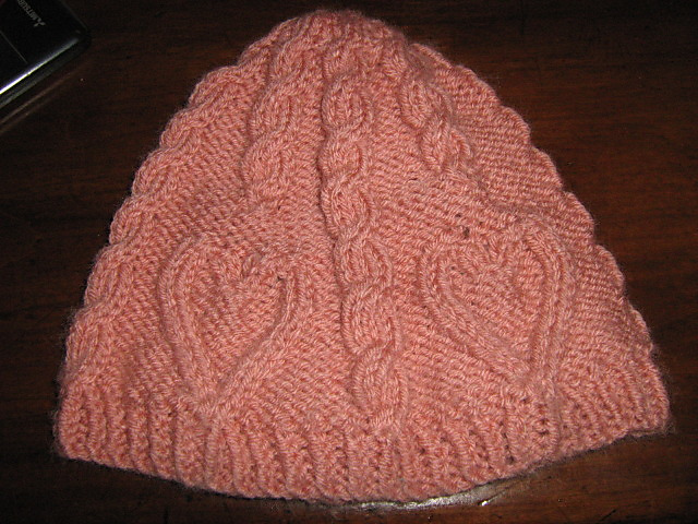 Cabled Hearts Hat