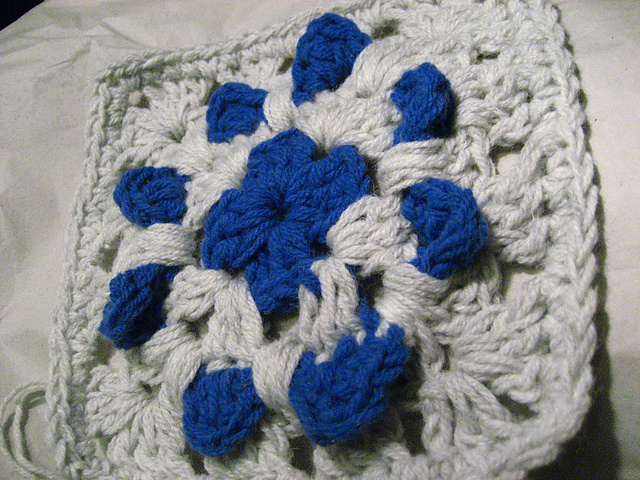 obscured flower granny square