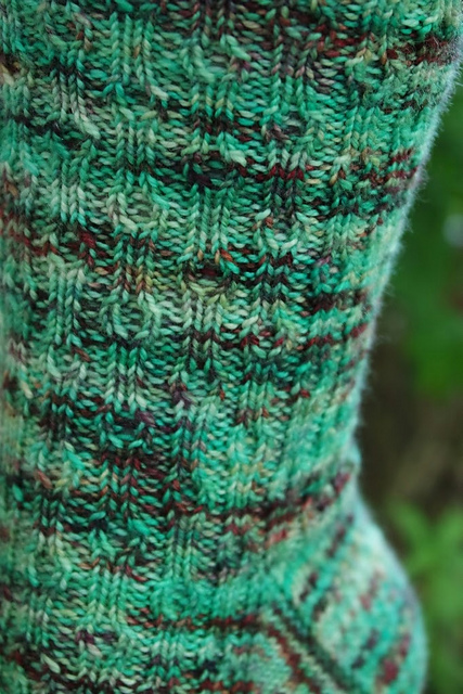 Circuitous Ribbed Socks