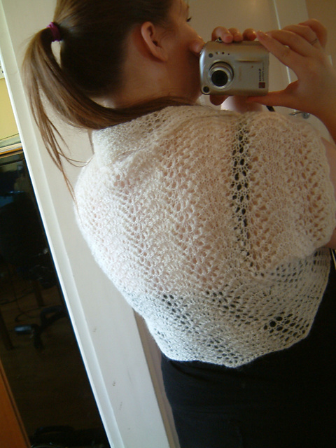 Feather and fan shrug