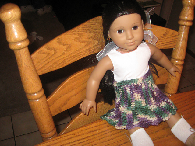Side to side American girl doll skirt/18" doll