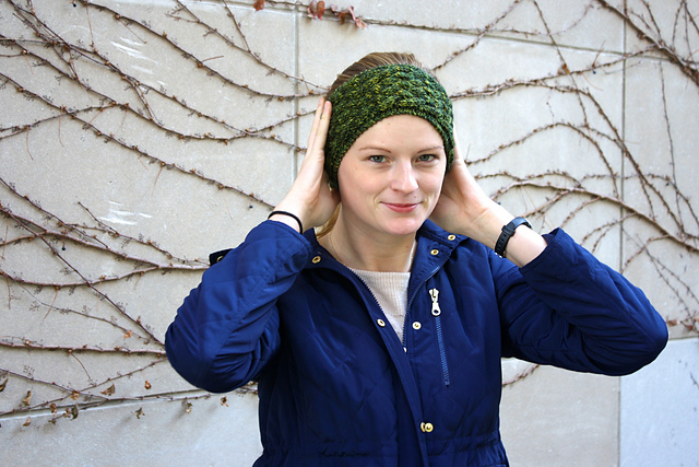 Basketweave cable headband