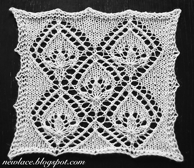 Ravelry 5. Double waterlily 1 motif for shawls pattern by Olga Jamovidova