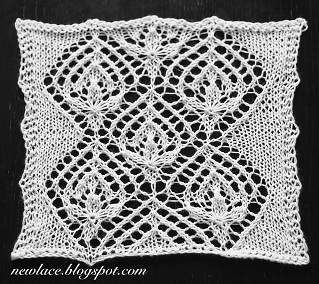 6. Double waterlily 2: motif for shawl