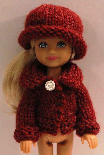 Chelsea (Little Sister of Barbie) Cardi/Coat & Hat Set Pattern