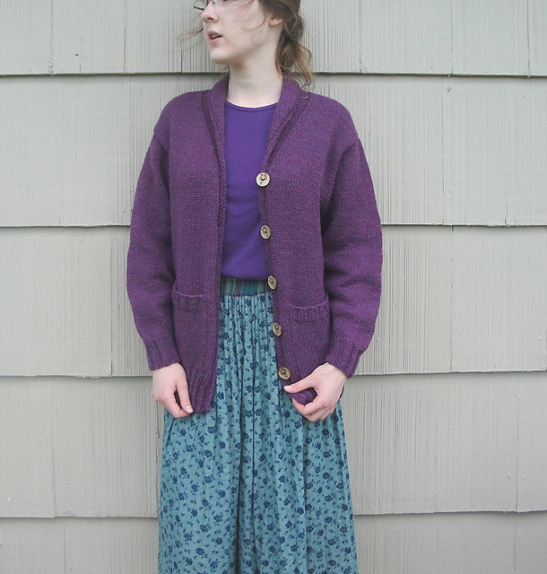 Mulberry Cardigan with Shawl Collar