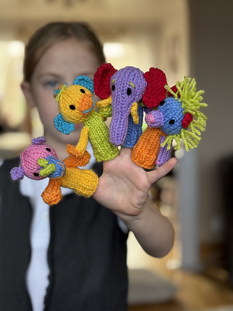 Rainbow Animal Finger Puppets