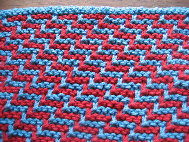 Staircase Slip Stitch Dishcloth