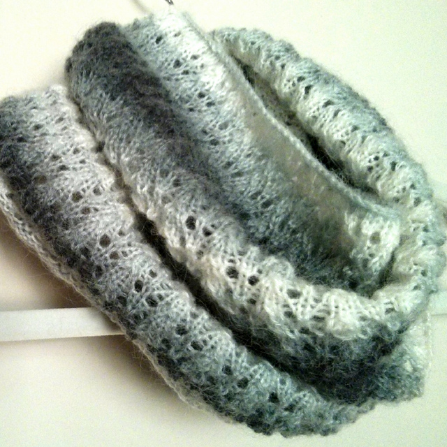 Simple Lace and Mohair Scarf