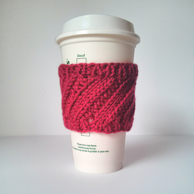 Diagonal Rib Coffee Cup Sleeve