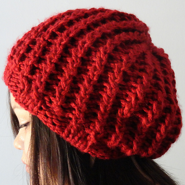 Rickrack Rib Slouchy Hat