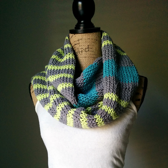 Neon Stripes Infinity Scarf