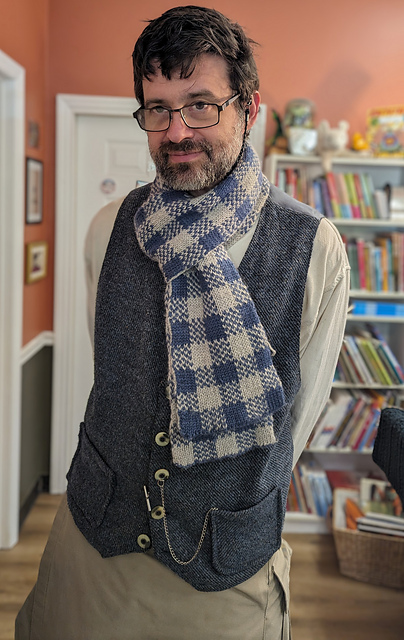Gingham Double Knit Scarf
