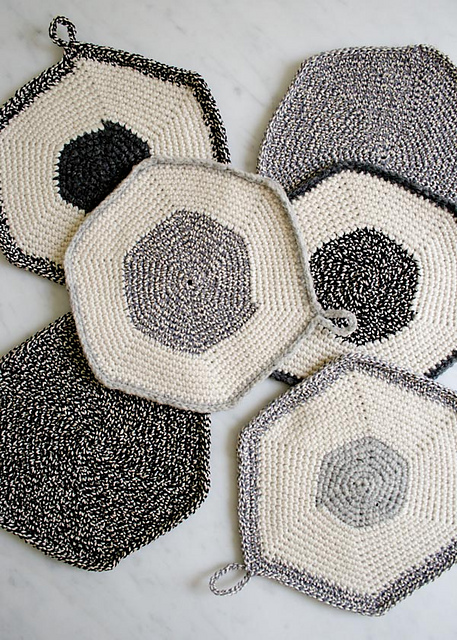 Crocheted Set-of-Three Pot Holders