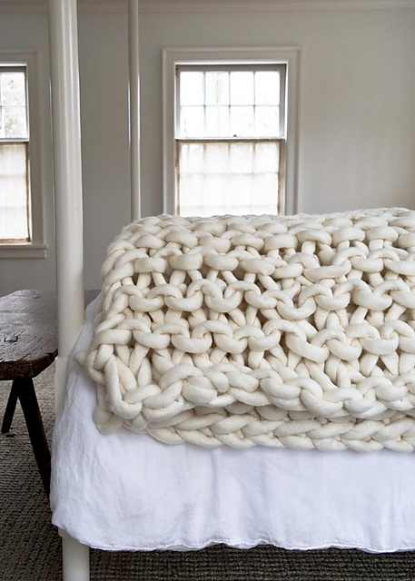 Big Little Dandelion Garter Blanket