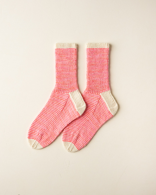 Striped Crew Socks In Pocket Posy