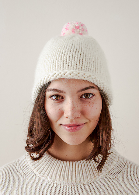 Speckled Pom Pom Hat