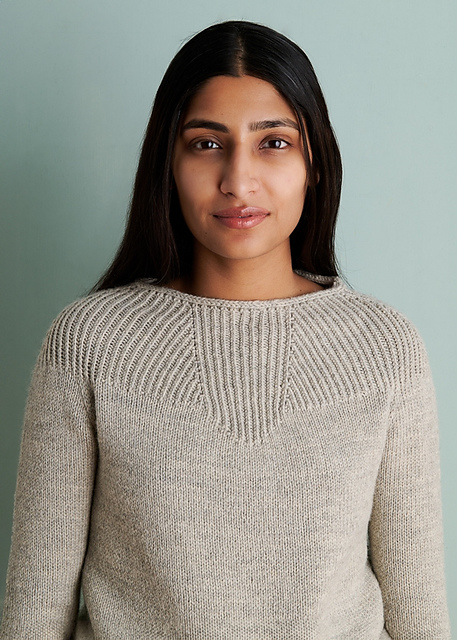 Faceted Yoke Pullover
