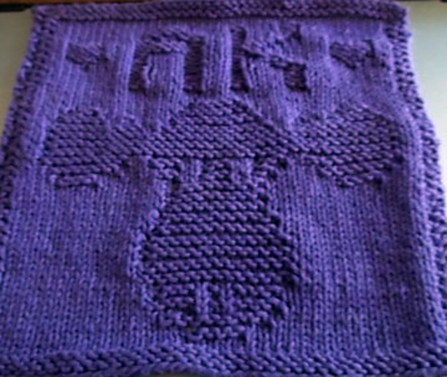 Purple Moose Dishcloth