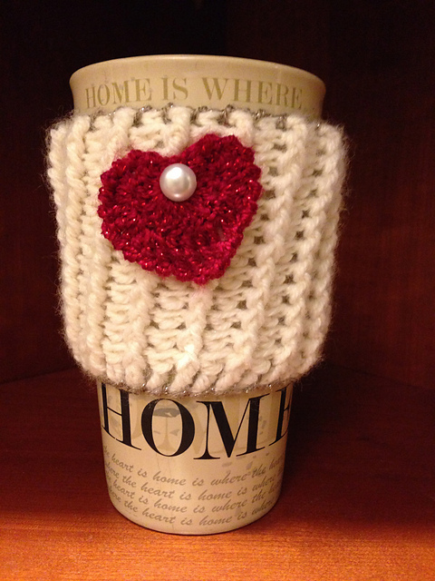 Heart On Sleeve Car Mug Cozy