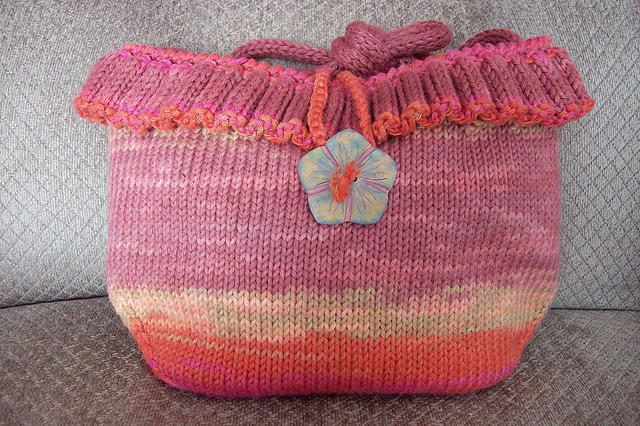 Ruffled Ty-Dy Purse