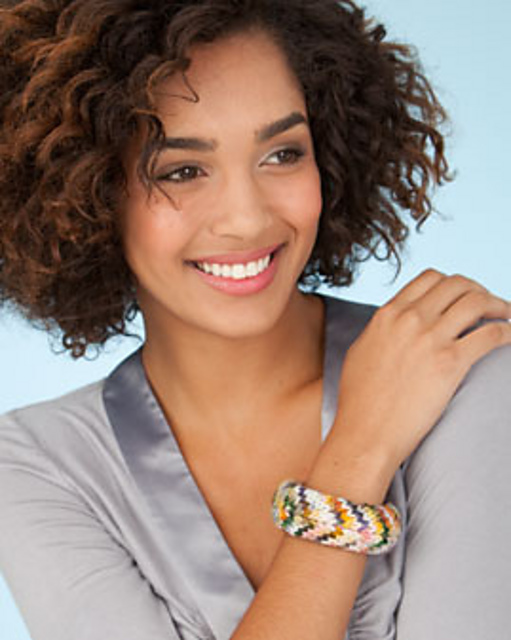 Soft Chevron Knit Covered Bangle